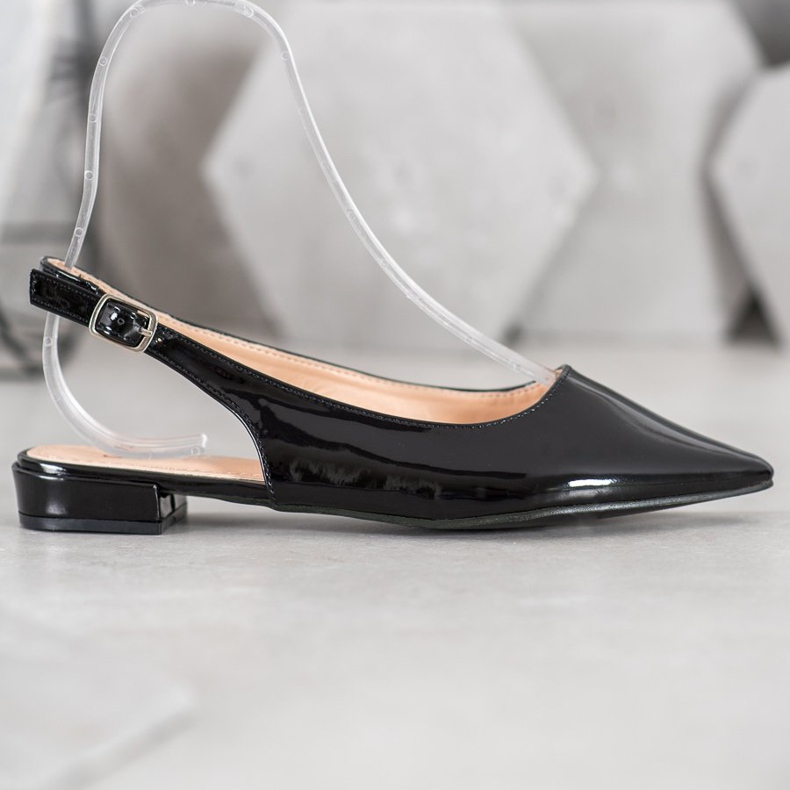 Seastar Patent leather pumps with an exposed heel black 2