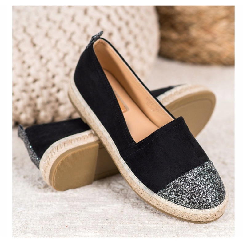 Seastar Espadrilles With Glitter black 2