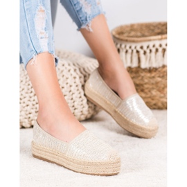 SHELOVET Braided Espadrilles On The Platform grey 2