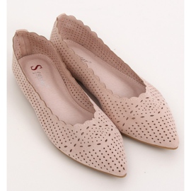 Beige openwork ballerinas NK18P Beige 1