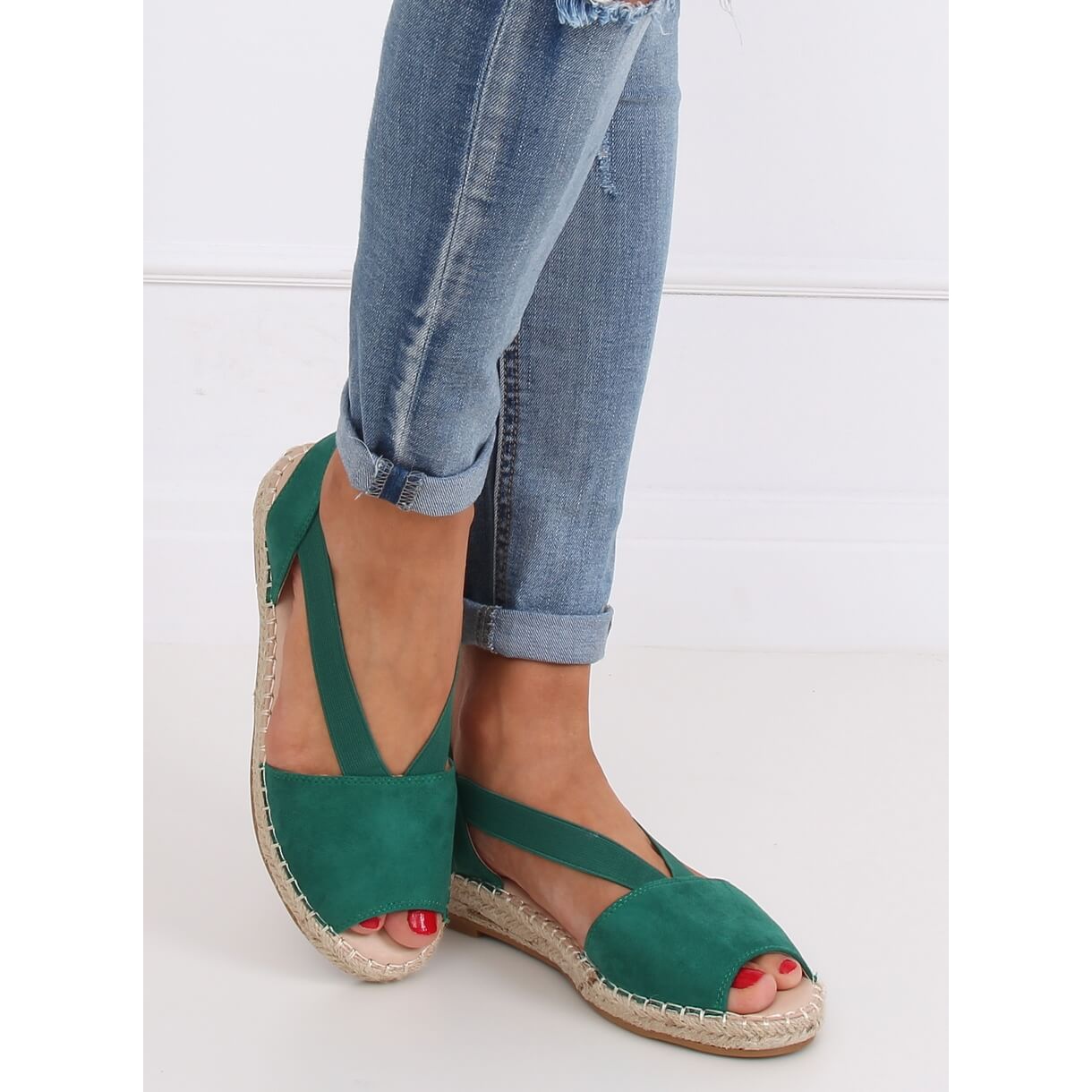 green espadrilles