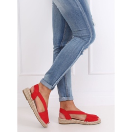 Red women's espadrilles 0M815 Red 1