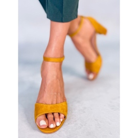 Sandals high heels honey 88-395 Yellow 1 Sandals high heels honey 88-395 Yellow 1