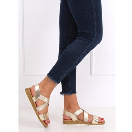 Gold women's sandals AM042 Gold golden 1