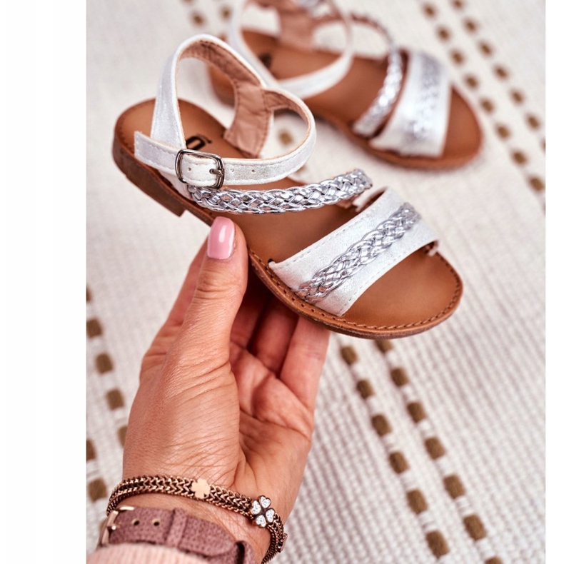 FRROCK Children's Silver Kremo Sandals grey 1