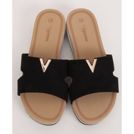 Black women's black slippers G-5035 Black 2