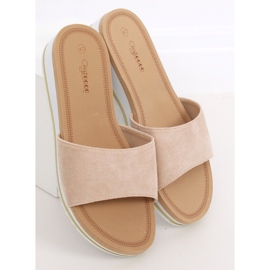 Women's beige slippers G-5036 Beige 2