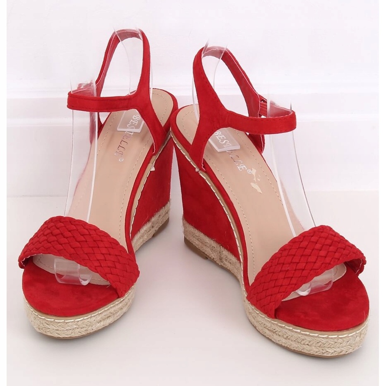 Espadrilles on wedges red 100-937SC-1 Red 1