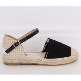 Black lace espadrilles L-1067 Black 2