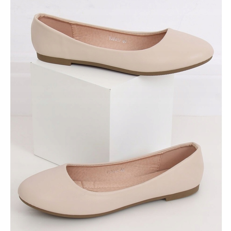 Women's beige ballerinas YSD817 Beige 1