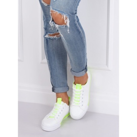 White women's sneakers CC-17 Green 2
