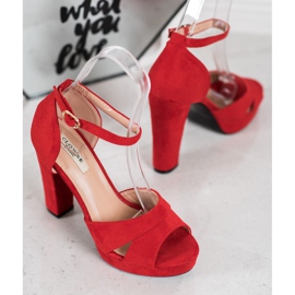 Clowse Red High Heeled Sandals 5