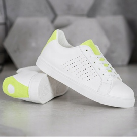 SHELOVET White Shoes With Suede Inserts 1 SHELOVET White Shoes With Suede Inserts 1