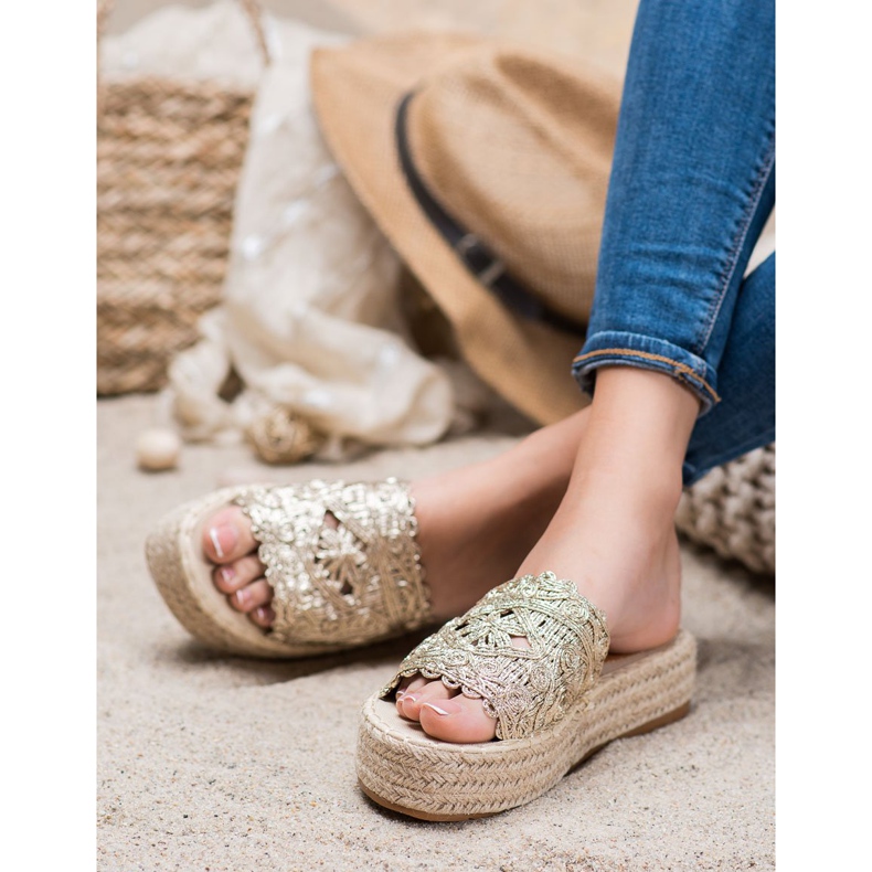 Seastar Espadrilles Slippers On The Platform golden 1