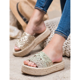 Seastar Espadrilles Slippers On The Platform golden 2