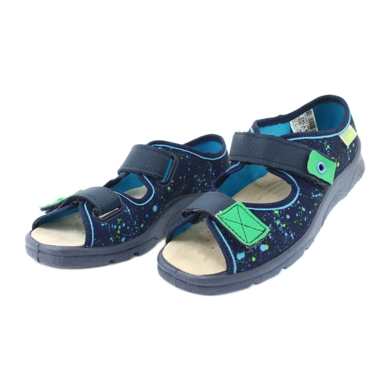 Befado children's shoes 869Y142 navy blue multicolored green 3