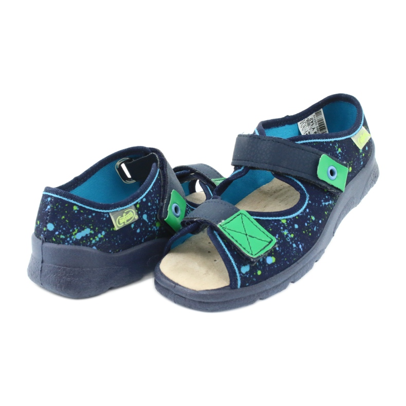Befado children's shoes 869Y142 navy blue multicolored green 4