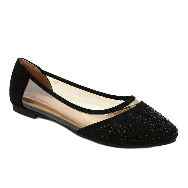 Black transparent ballerinas B06-1 1
