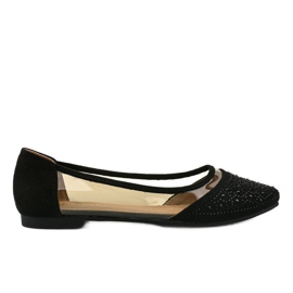 Black transparent ballerinas B06-1 2