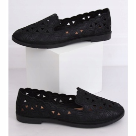 Black openwork ballerinas JX79P Black 1