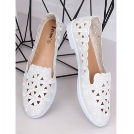 White openwork ballerinas JX79P White 1