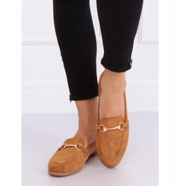 Women's loafers camel T355P Camel brown 1