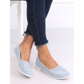 Blue openwork ballerinas ZA02P Blue 1