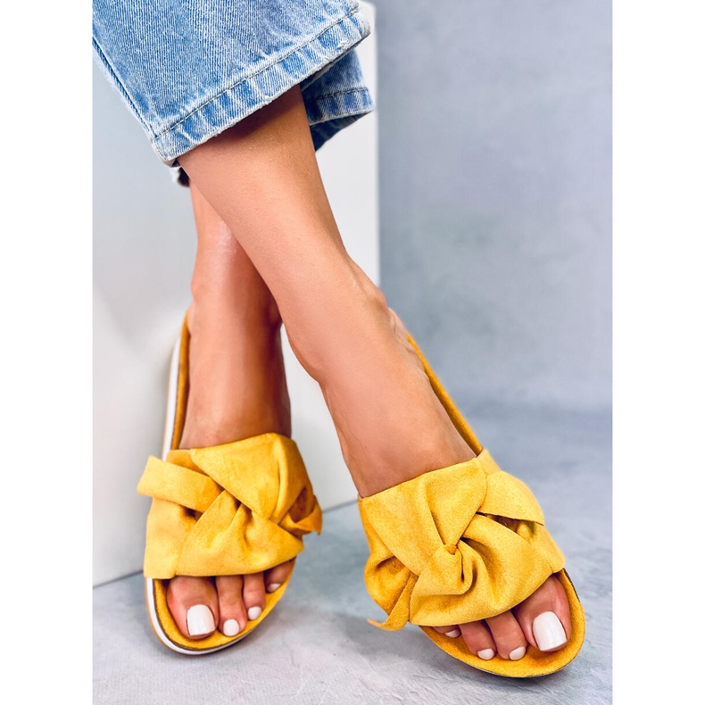 Women's honey slippers SS116P Yellow 1