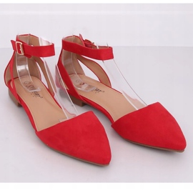 Ballerinas with fastening red CL73P Red 2