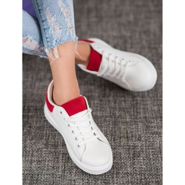 SHELOVET Casual Sport Shoes white red 1 SHELOVET Casual Sport Shoes white red 1