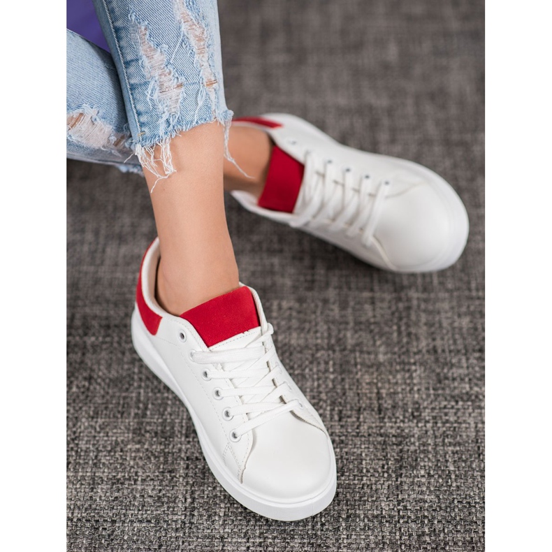 SHELOVET Casual Sport Shoes white red 1