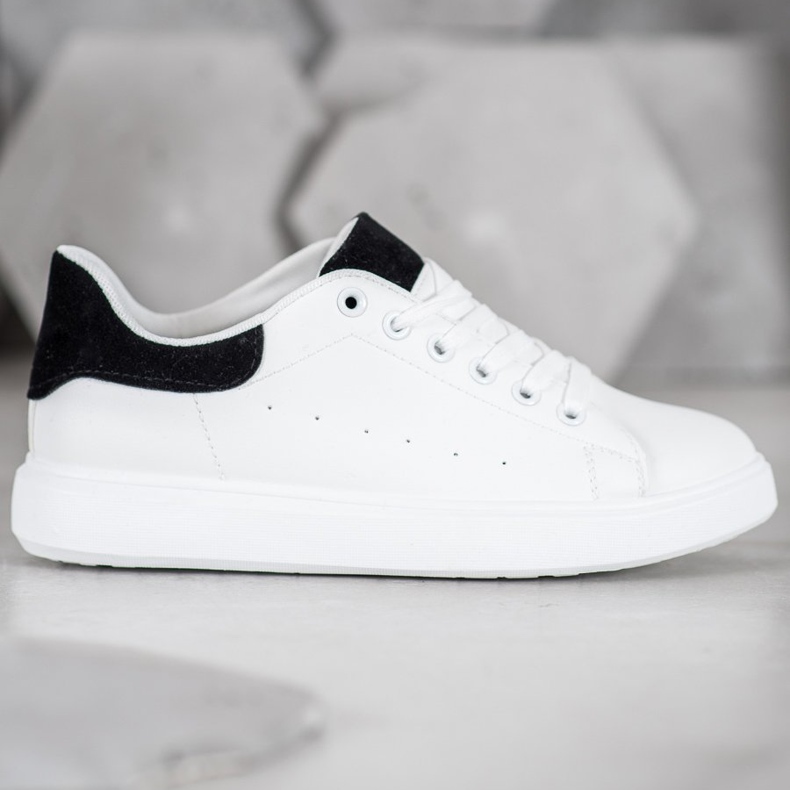 SHELOVET Casual Sport Shoes white black 2