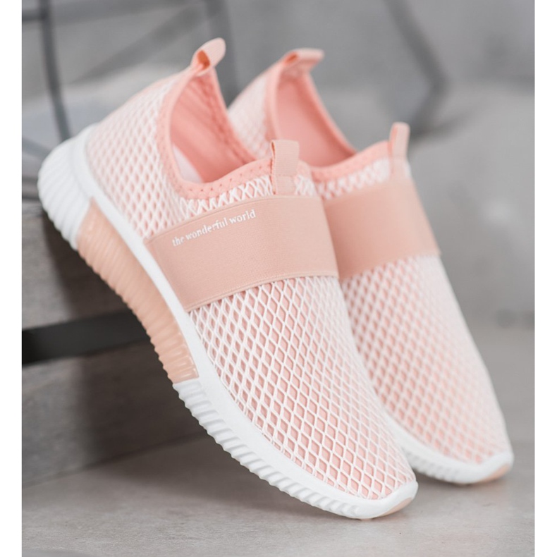 SHELOVET Classic Openwork Slipons pink 2