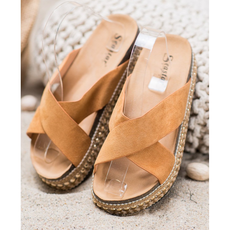 Seastar Comfortable Slippers On The Platform beige 1