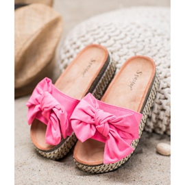 Seastar Slippers With A Bow On The Platform pink 1