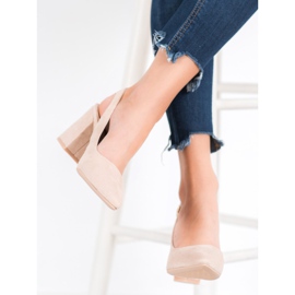 Seastar Suede Pumps With An Open Heel brown 2
