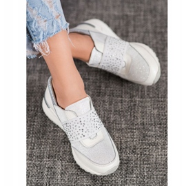 Slip-on Sneakers With VINCEZA Crystals white 2