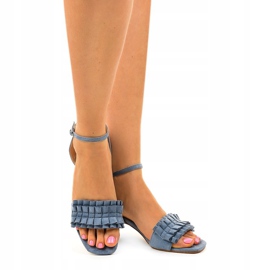 Elegant navy blue sandals on the 1487-11 post 1