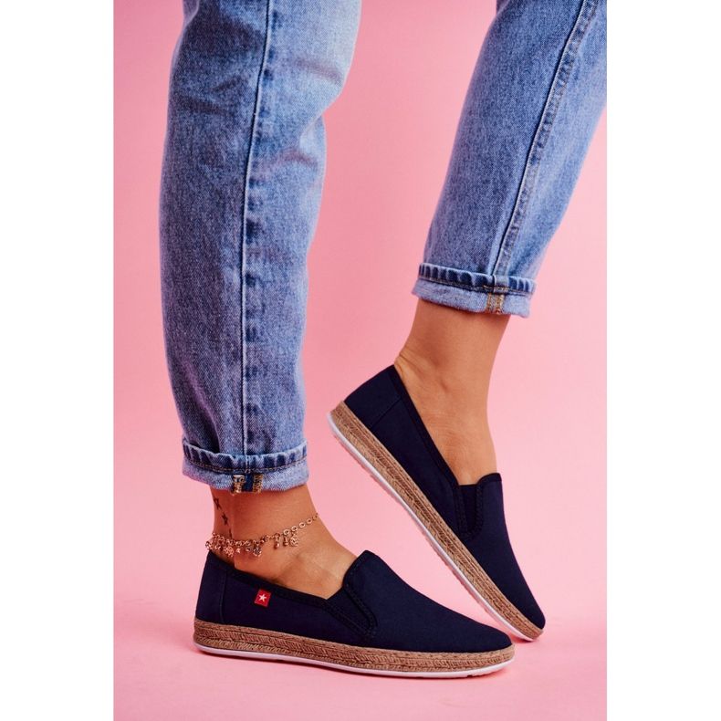 Women's Espadrilles Big Star Slip-on Navy Blue FF276036 1