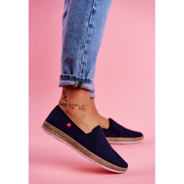 Women's Espadrilles Big Star Slip-on Navy Blue FF276036 2