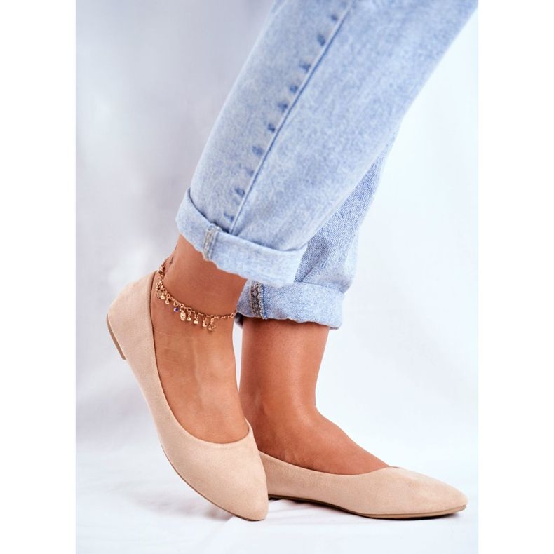 SEA Women's Ballerinas Suede Beige Bueno 2 SEA Women's Ballerinas Suede Beige Bueno 2