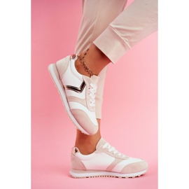 Women's Sport Shoes White and Beige Roulette brown 2