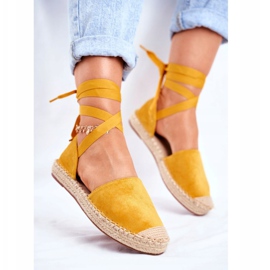 PS1 Women's Espadrilles Tied Yellow Bonjour 1