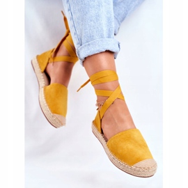 PS1 Women's Espadrilles Tied Yellow Bonjour 2