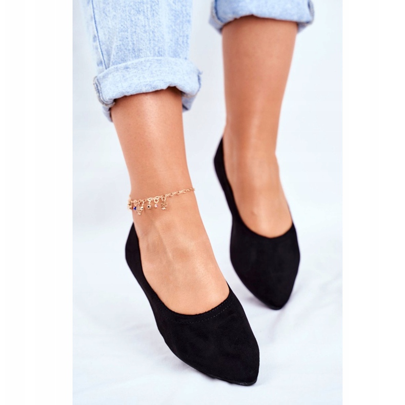 PS1 Women's Eco-Suede Ballerinas Black Bellissima 2