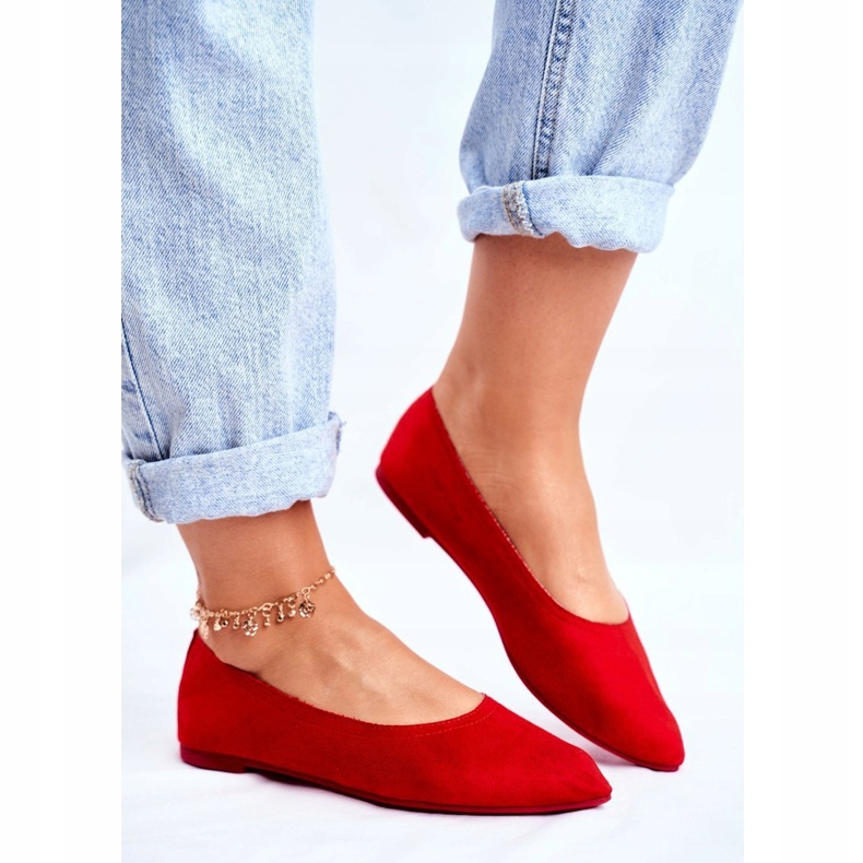 PS1 Women's Eco-Suede Ballerinas Red Bellissima 1 PS1 Women's Eco-Suede Ballerinas Red Bellissima 1