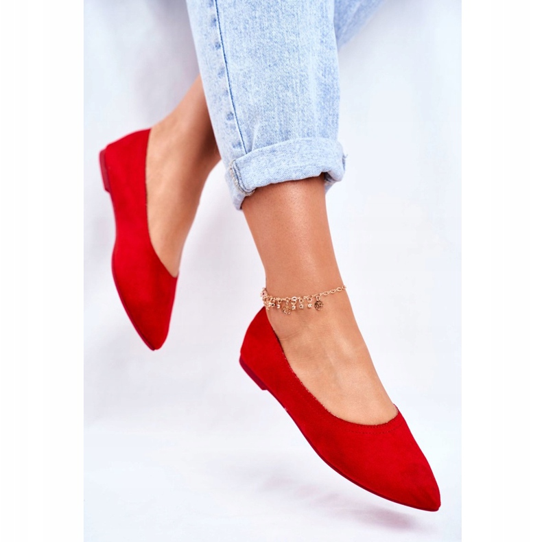 PS1 Women's Eco-Suede Ballerinas Red Bellissima 2 PS1 Women's Eco-Suede Ballerinas Red Bellissima 2