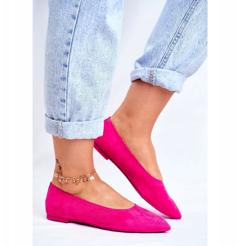 PS1 Women's Eco-Suede Ballerinas Fuchsia Bellissima pink 1