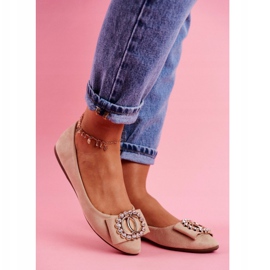 PS1 Women's Eco-Suede Beige Ballerinas Montreal 1 PS1 Women's Eco-Suede Beige Ballerinas Montreal 1