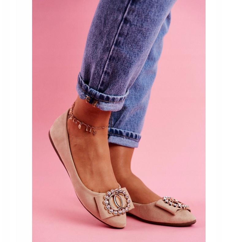 PS1 Women's Eco-Suede Beige Ballerinas Montreal 1 PS1 Women's Eco-Suede Beige Ballerinas Montreal 1